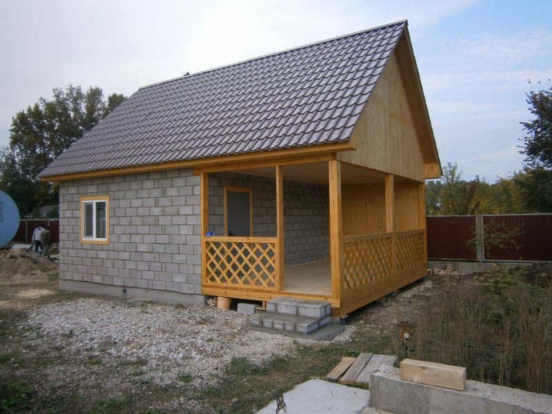 Баня из керамзитобетонных блоков 6х6