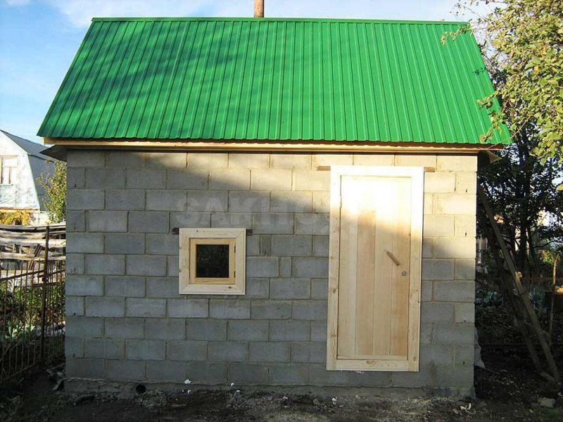 Баня 3х4 из шлакоблока