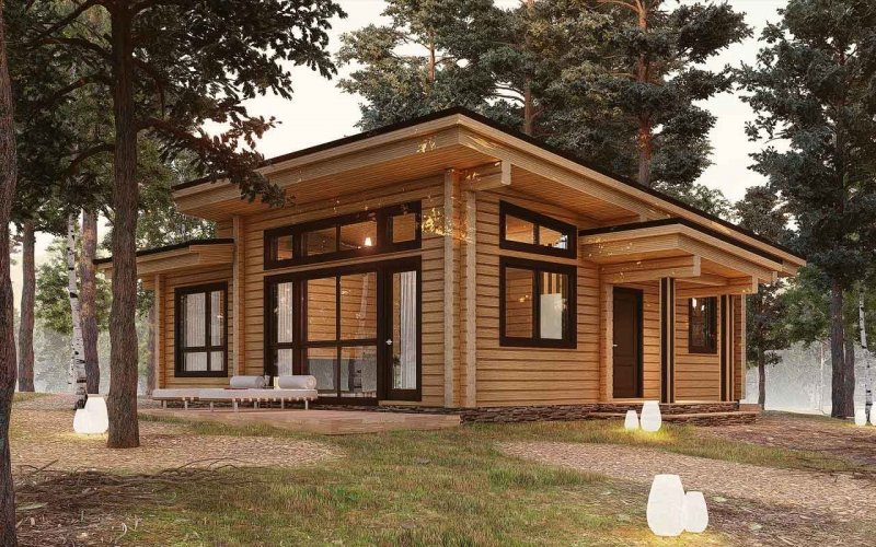 Шале из клееного бруса 120 м2