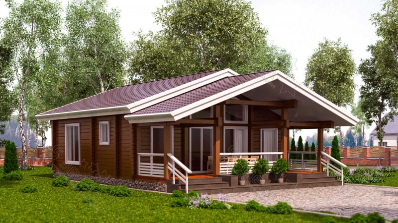 Дом из клееного бруса 100м2