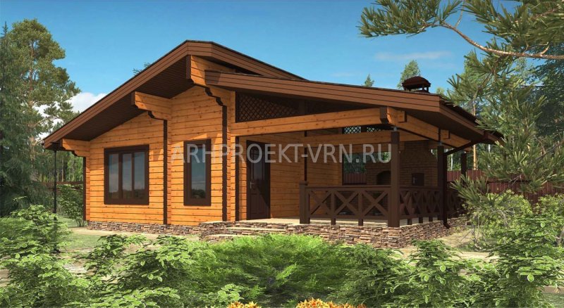 Бани из клееного бруса с террасой под ключ