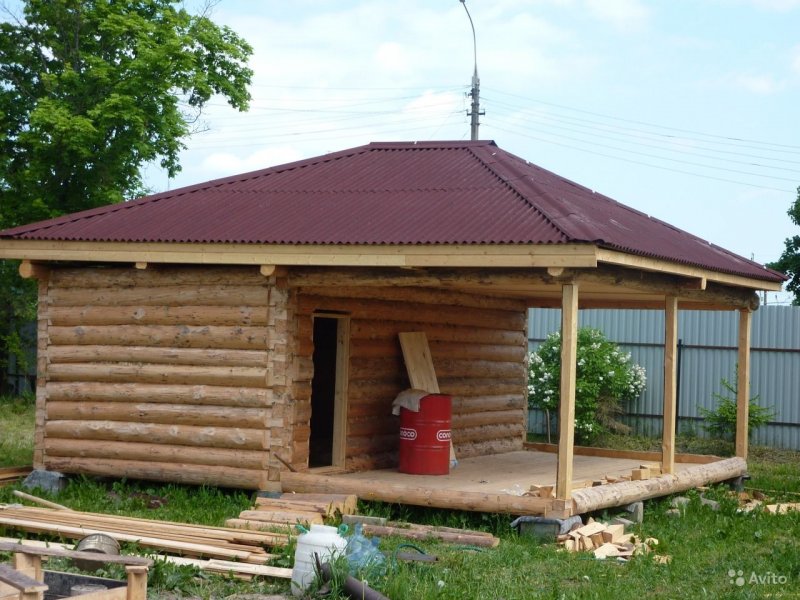 Баня 3х5 крыша 4х скатка