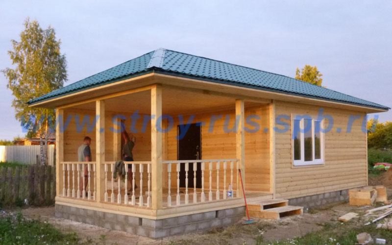 Крыши для бань с верандой