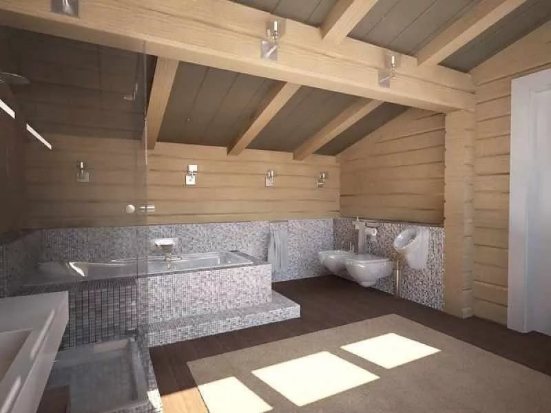 Интерьеры бани внутри из клееного бруса