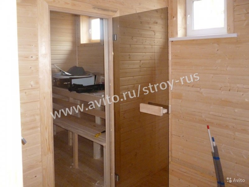 Каркасная баня изнутри