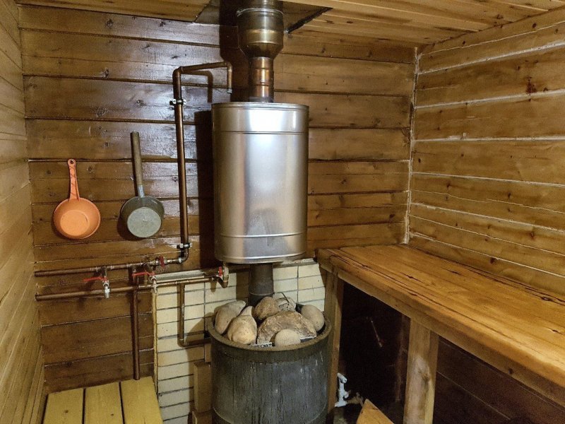 Баня совмещенная парная и моечная
