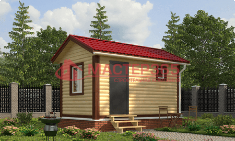 Баня 3*3 с беседкой