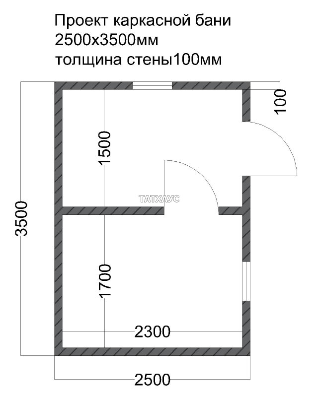 Каркасная баня 2,5 х 5 проекты