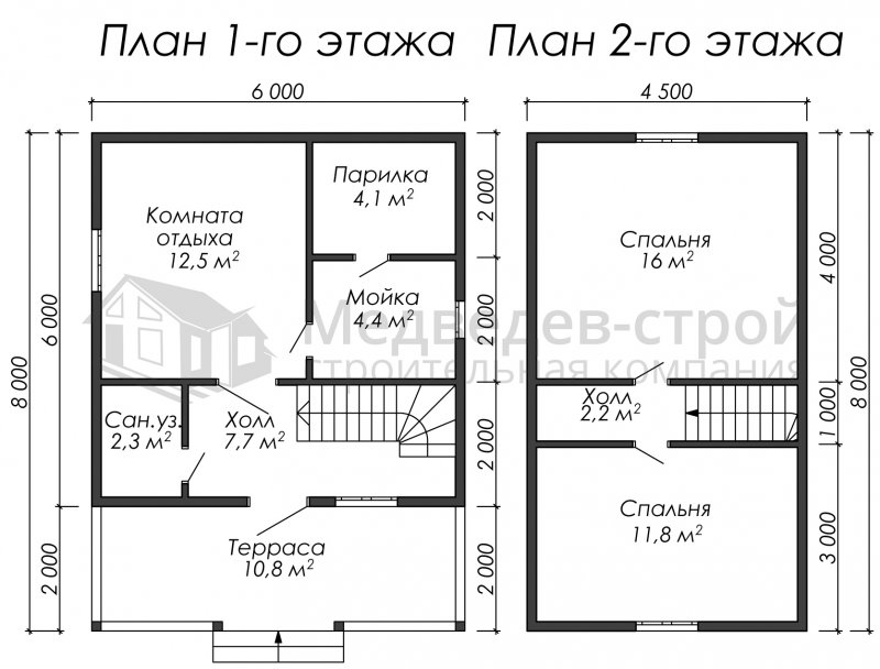 Баня 5х7 с мансардой