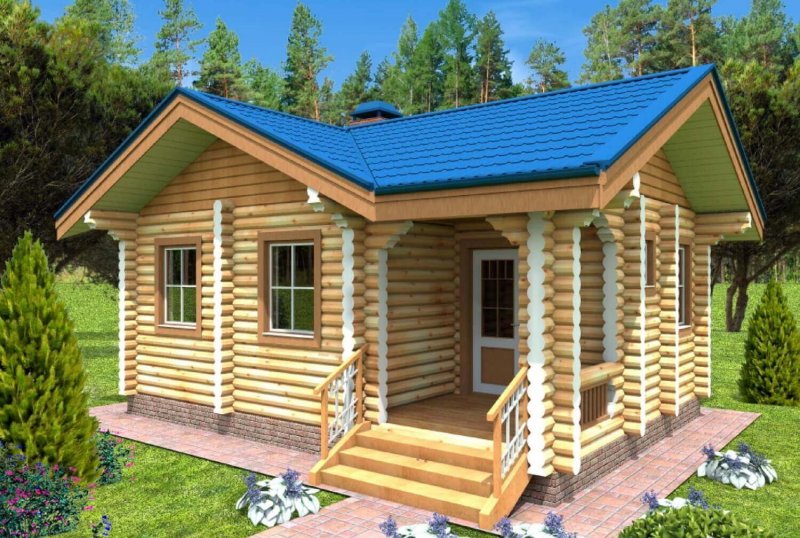 Проекты деревянных бань из бруса