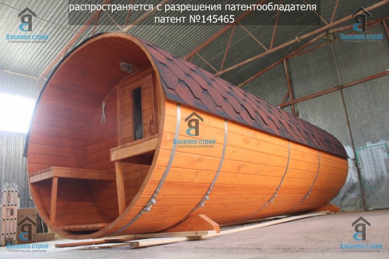 Овальная баня бочка 4 на 2.5