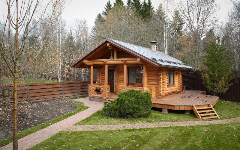 Красивые бани из бревна