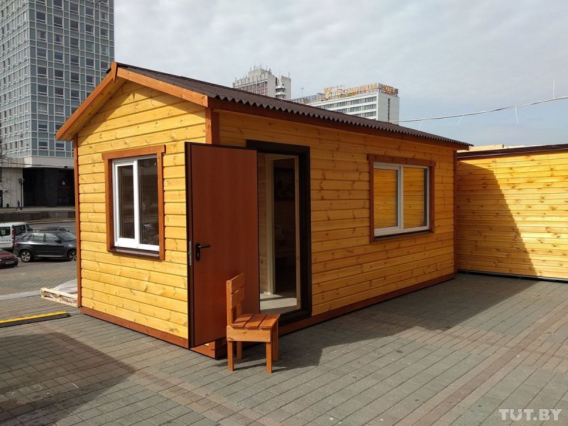 Перевозная баня вагончик