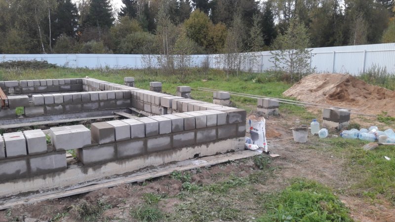 Фундамент из блоков ФБС 6х6