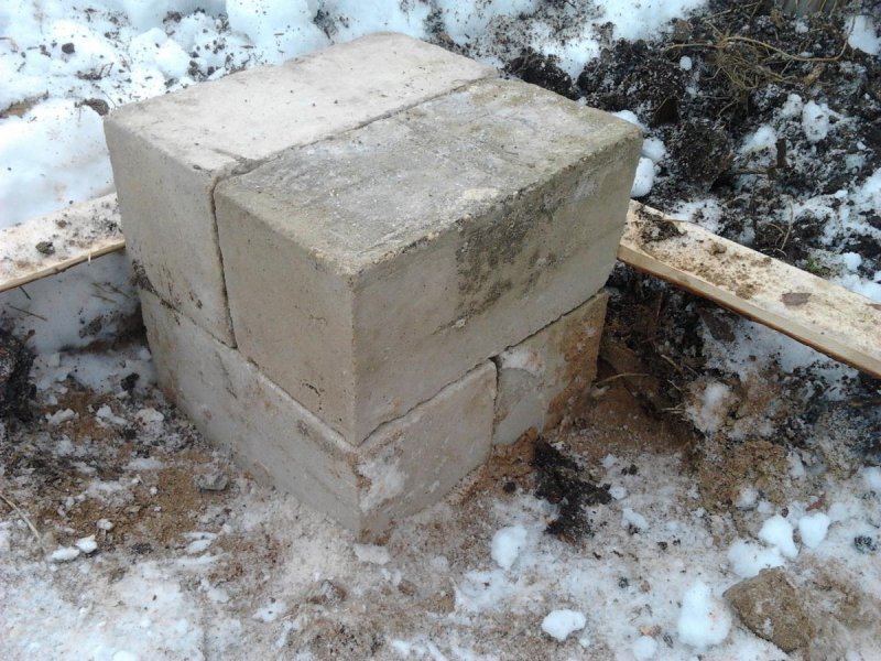 Баня на фундаментных блоках