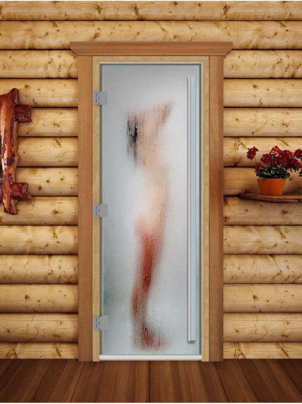 Дверь банная состаренная Русь DOORWOOD