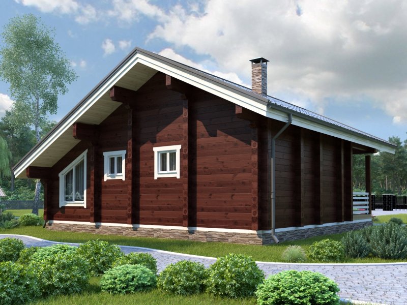 Дом 120 м2 из клееного бруса