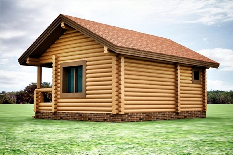 Баня из бревна 5x7