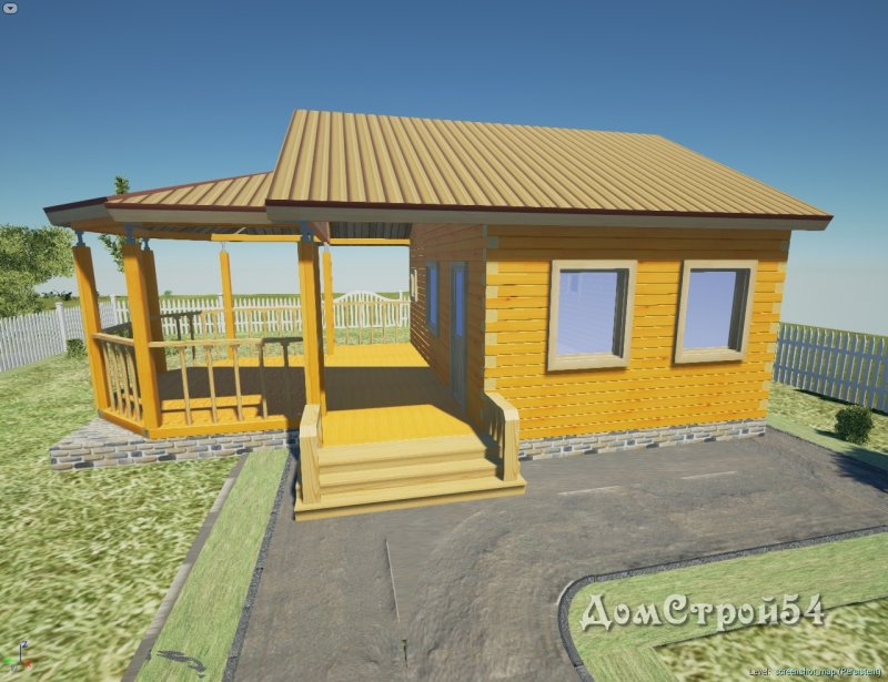 Проект Банис беседкой 6×6