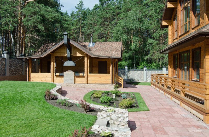 Красивые участки с баней