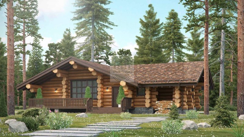 Одноэтажная баня 100м2