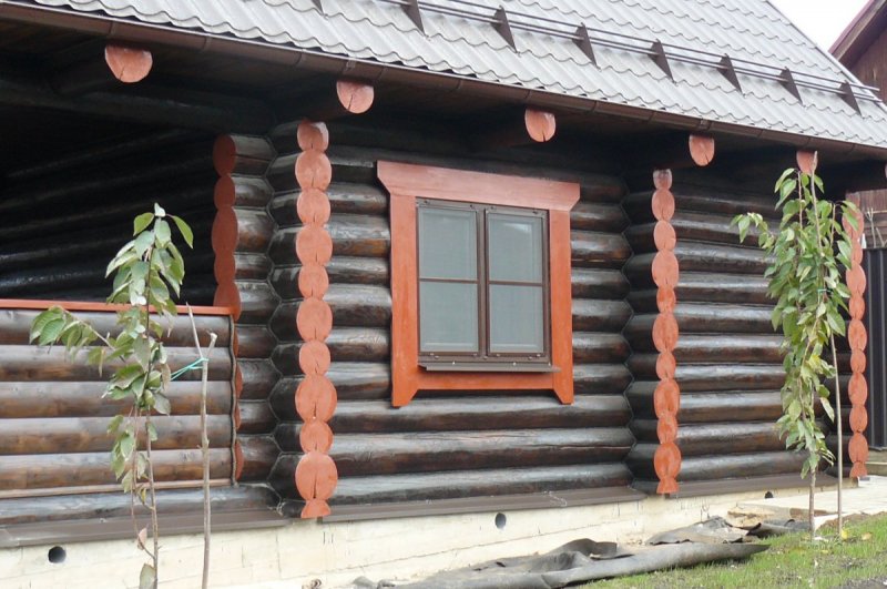 Внешняя отделка сруба бани