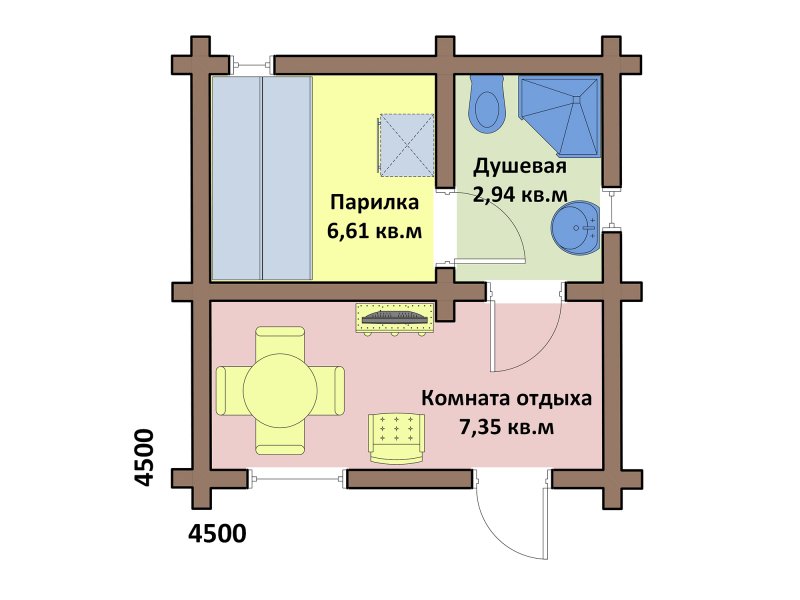 2128444 Проект бани
