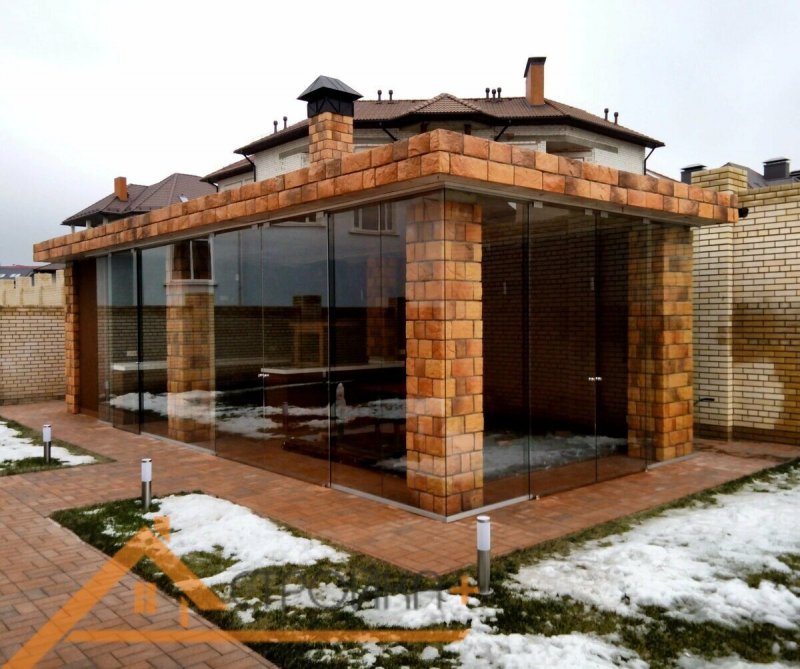 Беседка из кирпича