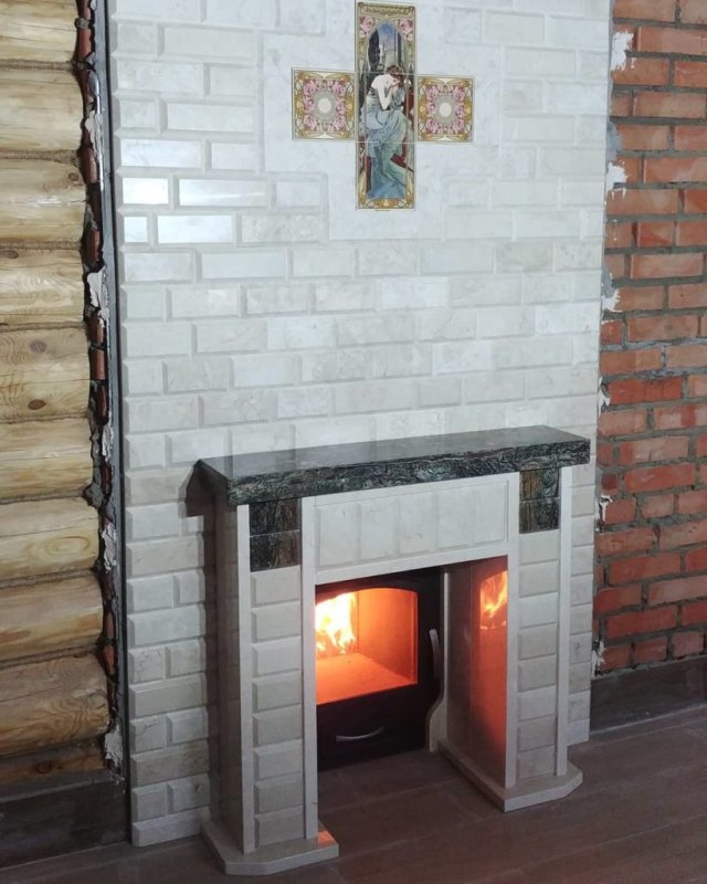Портал в бане из кирпича