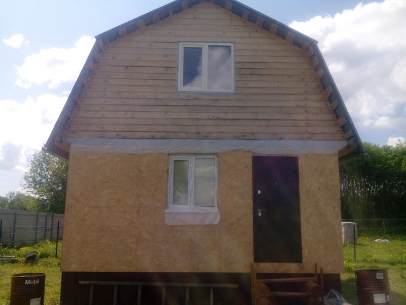 Обустройство фронтона бани