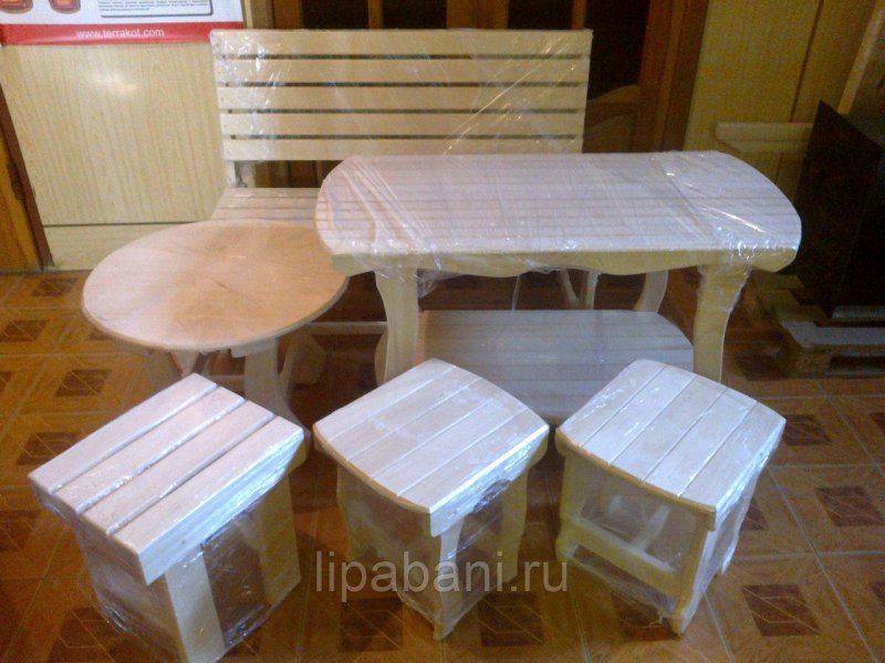 Стол из липы в баню