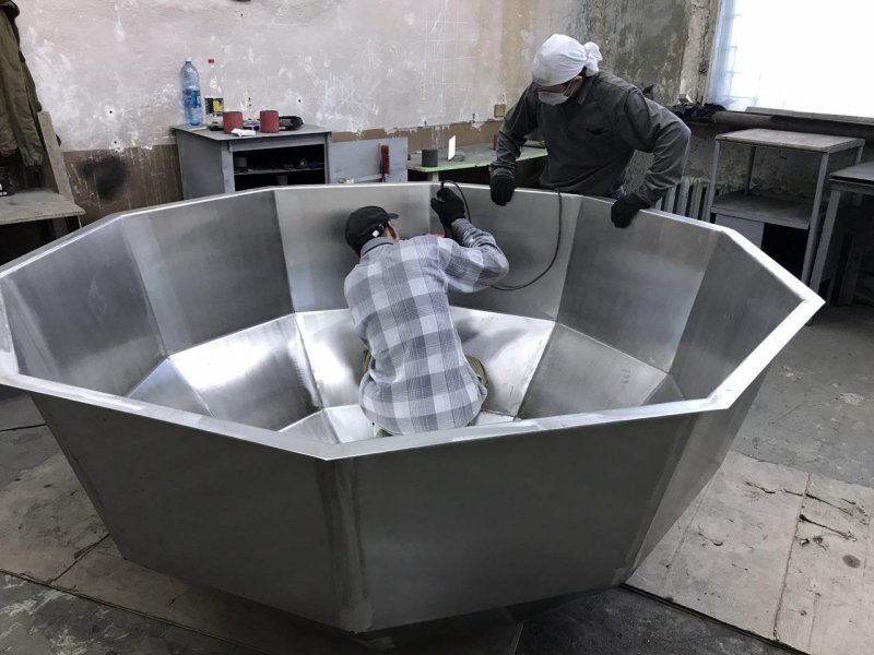 Чан купель из нержавейки