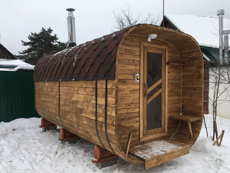 Баня бочка Квадро 2 метра