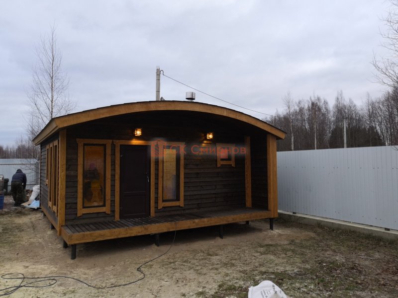 Красивая каркасная баня