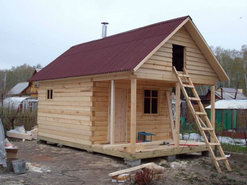Баня 6х6 из бруса 150х150 под ключ