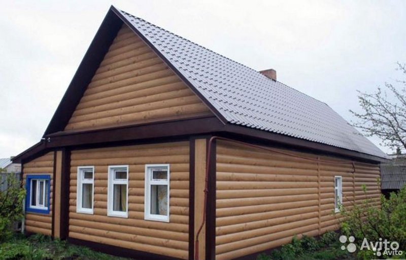 Наружная отделка сруба бани
