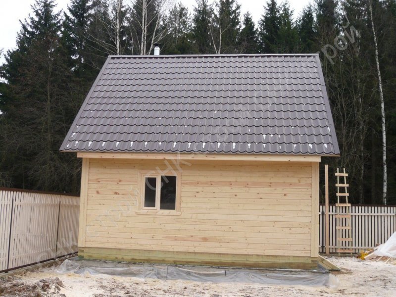 Баня 6 х6 серая