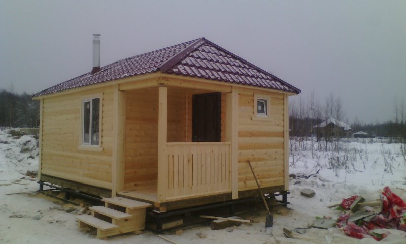Сруб бани 5 на 6