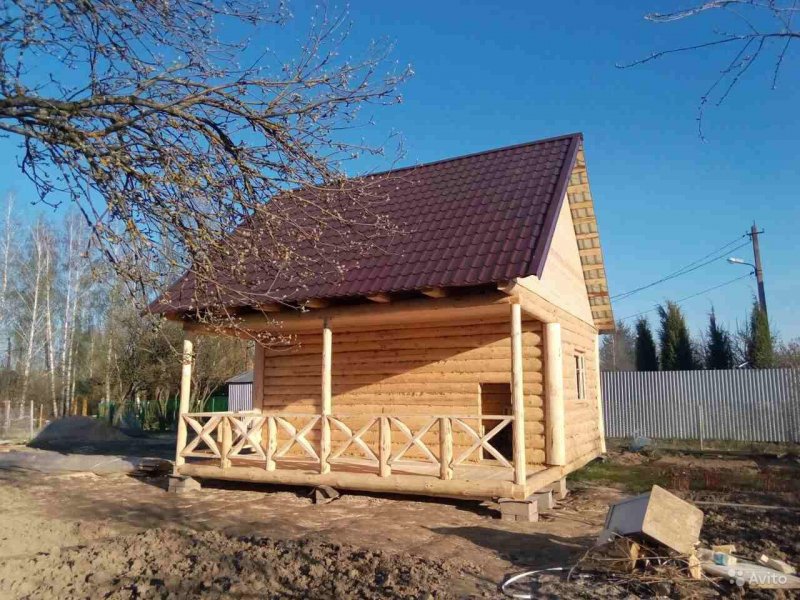 Баня сруб веранда 6*4