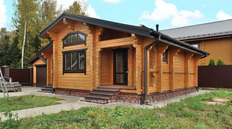 Баня из клееного бруса под ключ 5х4