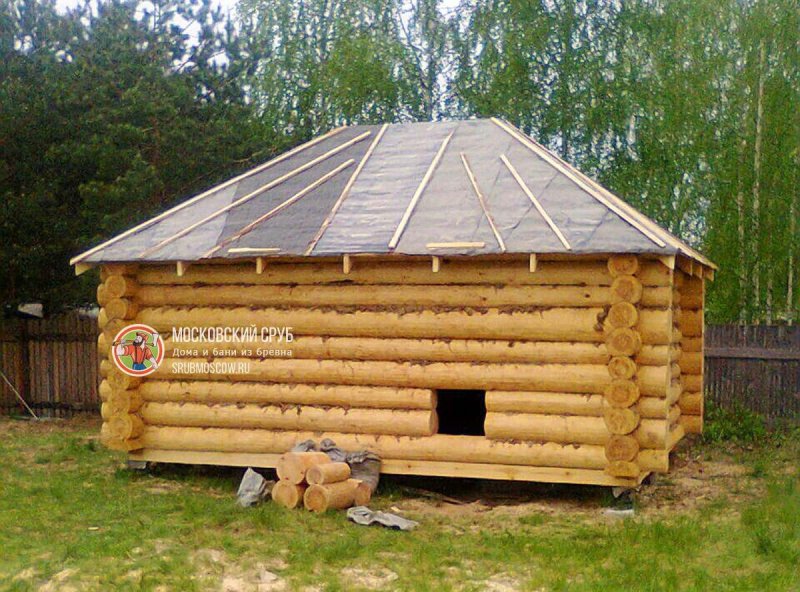 Баня 4на 5 из сруба крыша