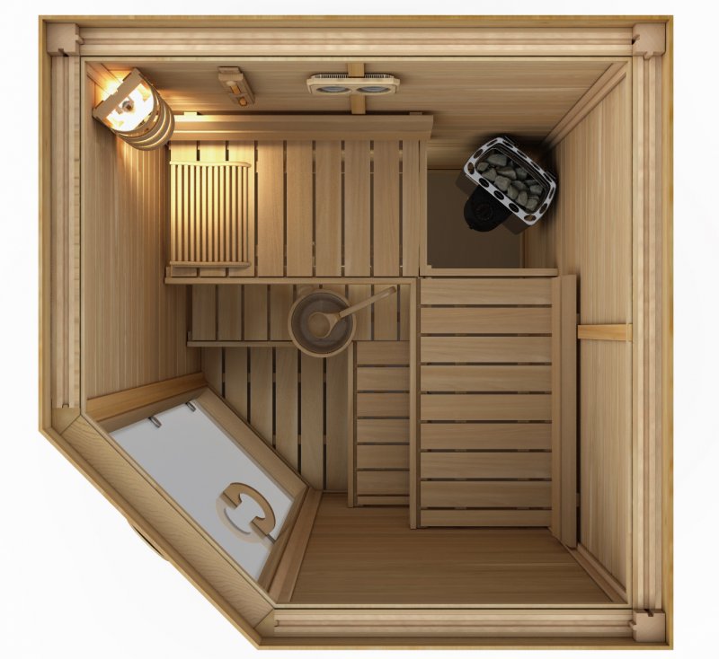 Sauna 2х2 планировка