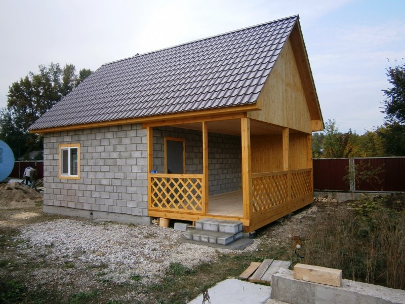 Баня 6х4 из пеноблоков