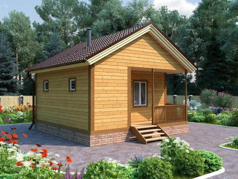 Каркасная баня 6х6