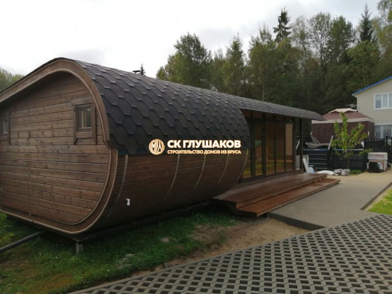 Баня танк с панорамными окнами