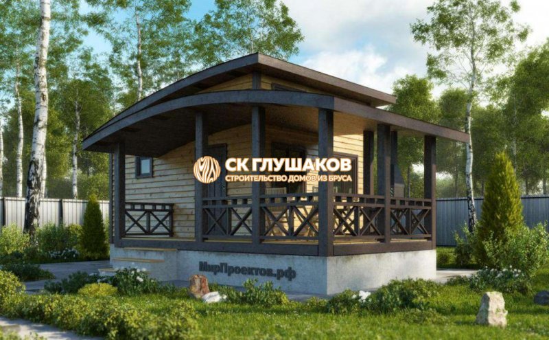 Каркасный дом беседка