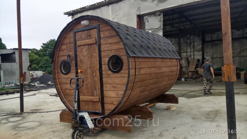 Баня бочка 3d