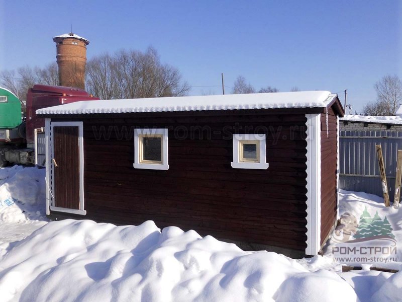 Баня из бруса цвет палисандр