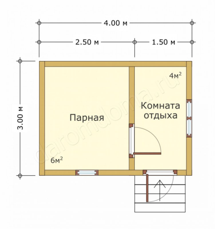 Баня из бруса 2х3 планировка