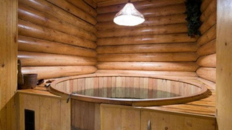 Купель для бани в интерьере
